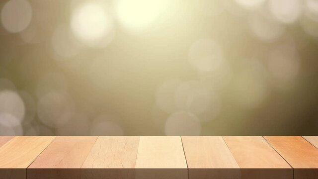 empty room with wooden table