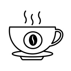 coffee cup drink line style icon