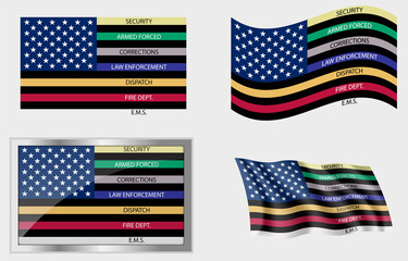 American Thin Line First Responder Flag