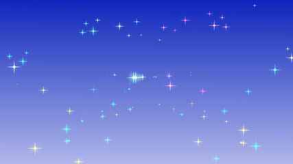Christmas colorful starry on blue white gradient background...