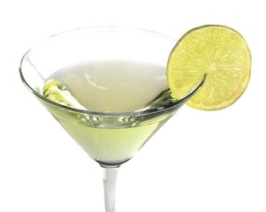 Martini Drink With Lime Decor