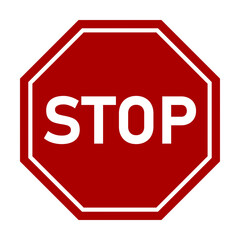 Stop Sign with an Octagonal Shape Icon. Vector image.