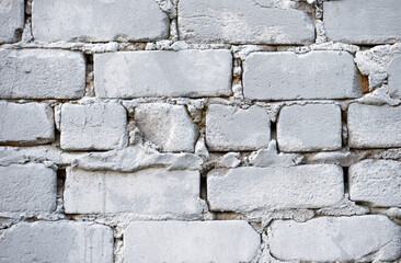 Bright white brick wall flat background texture