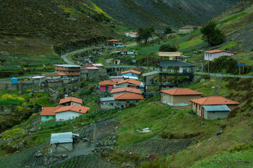 Venezuelan river lakes sunset cloudy south america cabins mountain agriculture river autumn cold american beautiful houses