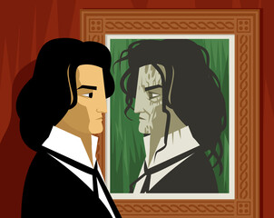 great writer and twisted evil dorian gray painting