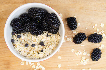 oatmeal, flakes with natural blueberries