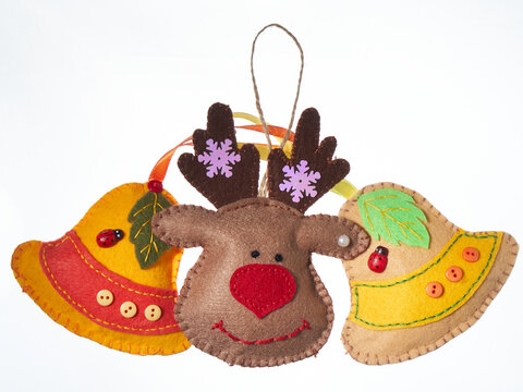 Soft toy. Christmas decorations. Handmade.