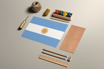 Argentina calligraphy concept, accessories and tools for beautiful handwriting, pencils, pens, ink,...