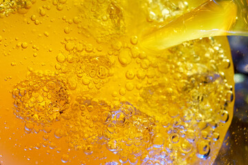 Fruit drink in a glass.