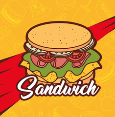 fast food, lunch or meal, delicious sandwich