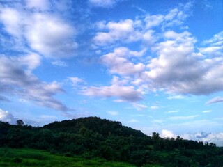 clouds over the mountains