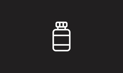 medical bottle icon. simple outline medical bottle vector icon. on white background.
