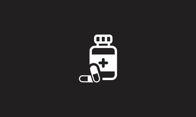 Medicine bottle icon,vector illustration. Flat design style. vector medicine bottle icon illustration