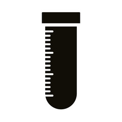 tube test laboratory silhouette style icon