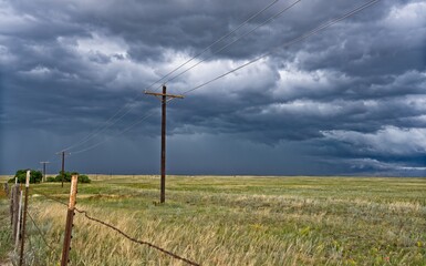 Fototapeta premium Powerful Storm Over the Plains