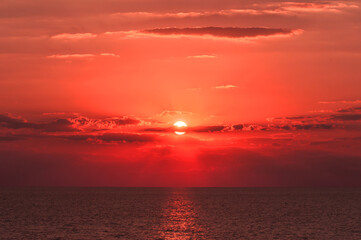 Fantastic and wonderful Caribbean sea sun set.