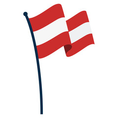 Waving flag of Austria