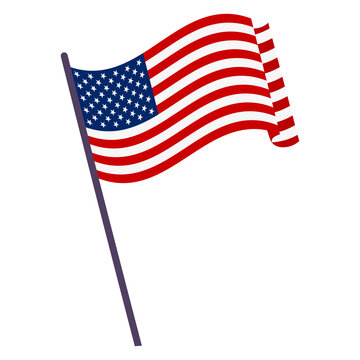 Waving flag of United States