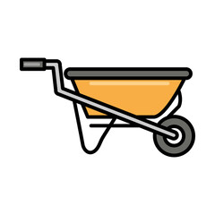 wheelbarrow tool repair maintenance and construction equipment line and fill