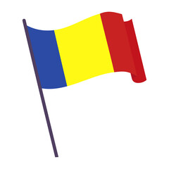 Waving flag of Romania