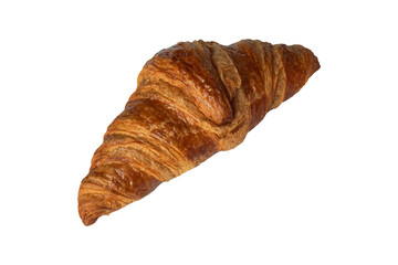 Fresh croissant isolated on white background with clipping path