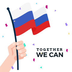 Waving flag of Russia