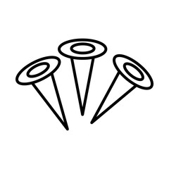 steel nails tool repair maintenance and construction equipment line style icon