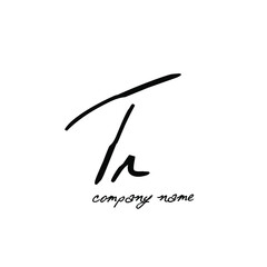 Tr Initial handwriting logo vector