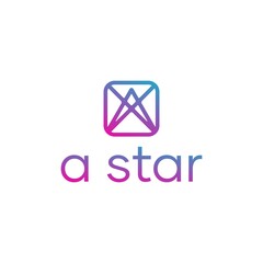 Fototapeta premium A Letter Star Up Arrow Logo Design