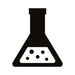 tube test laboratory silhouette style icon