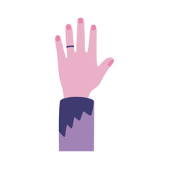hand human up flat style icon