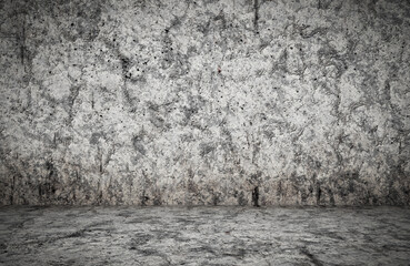 empty room, plaster wall, grey background