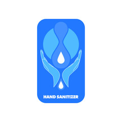 Flat design hand sanitizer logo Free Vector