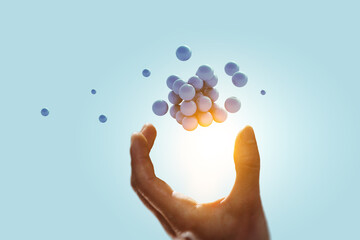 Science concept with sphere model