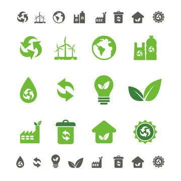 Green ecology illustration, icon vector. Suitable for many purposes.