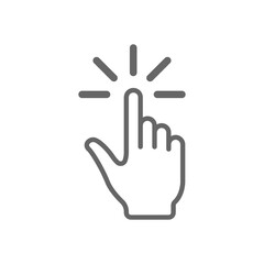 Hand click icon vector for website and mobile