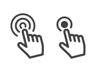 Hand clicking icon vector illustration