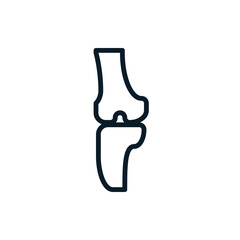 Bone joint outline icons. Vector illustration. Editable stroke. Isolated icon suitable for web, infographics, interface and apps.