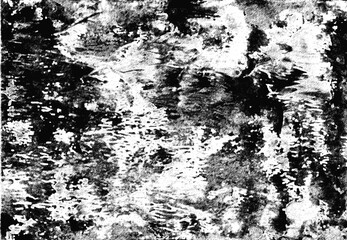 Black and White Grunge Abstract Watercolor Hand Painted Background splashes, drops of paint, paint smears.