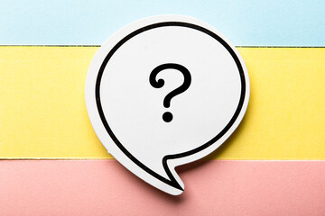 Question Mark Speech Bubble With Shadow