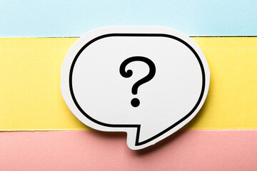 Question Mark Speech Bubble With Shadow
