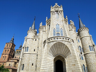 The Episcopal Palace (Palacio Episcopal d`Estorga) in Astorga, SPAIN, currently the Museum of the...