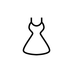 Women fashion icon  in black line style icon, style isolated on white background