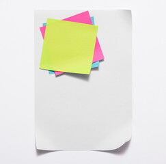 sheet of paper isolated on white
