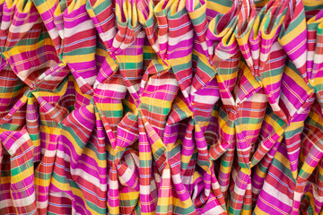 Background image of a local cotton fabric in Thailand.