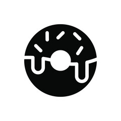 donut icon vector illustration glyph style. food icon set.