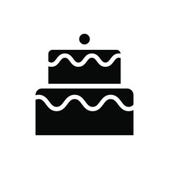 cake icon vector illustration glyph style. food icon set.