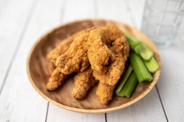 Chicken Fingers dinner, breaded crispy tenders 