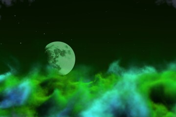space sky with moon concept design abstract background for art purposes