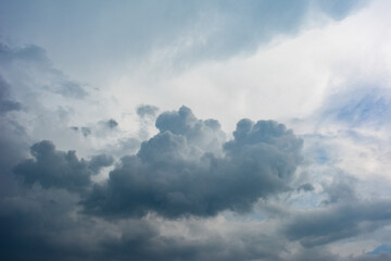 Fototapeta na wymiar Dark storm clouds before rain